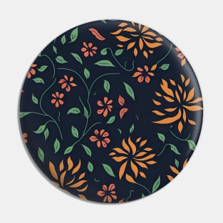 floral pattern design, flower art Pin