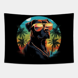 Retro Wave Staffordshire Terrier Dog Shirt Tapestry