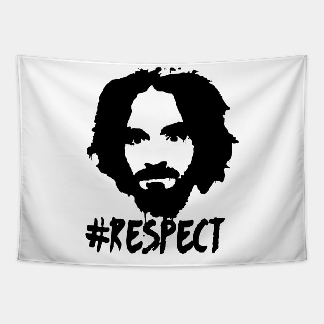 Charlie manson #Respect Tapestry by hrambut