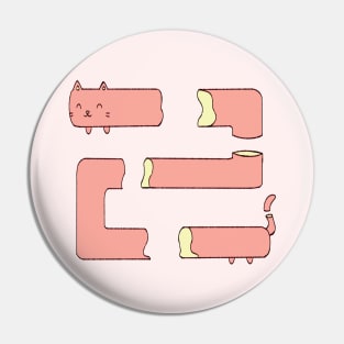 Orange Cat Cake Pin