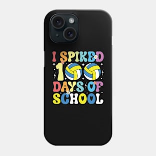 I Spiked 100 Days of School Volleyball Retro Teacher Student Phone Case