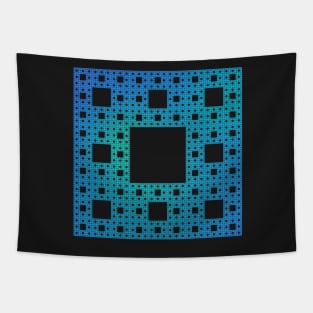 sierpinski squares - blue Tapestry