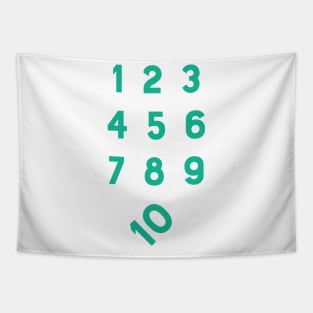 Numbers. One to Ten. 1 to 10. Tapestry