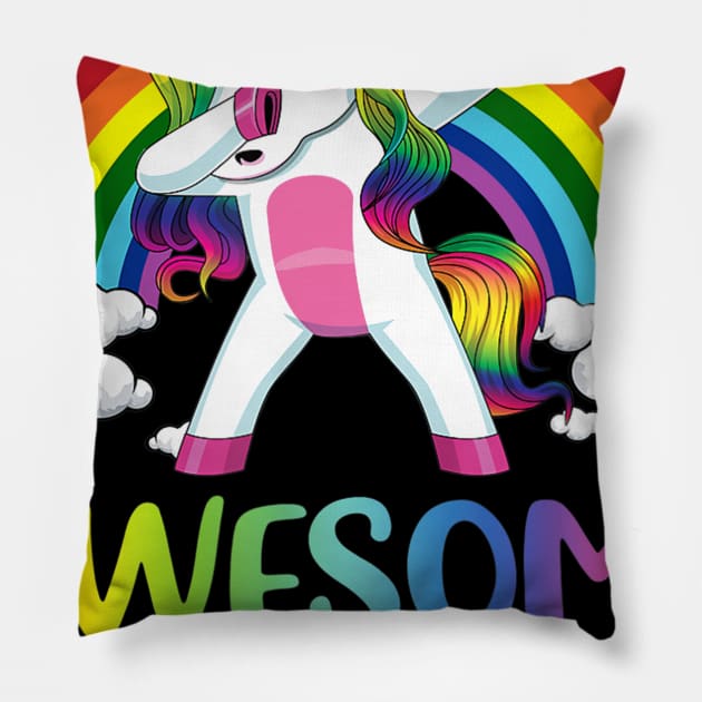 8 Birthday Unicorn Dabbing Awesome Since 2012 Pillow by Manonee