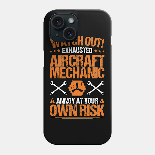 Aircraft Mechanic Aviation Maintenance Technician Phone Case by Krautshirts
