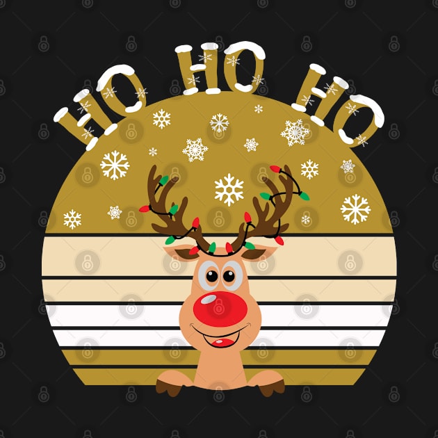 Merry Christmas Ho Ho Ho Vintage Retro by AS Shirts