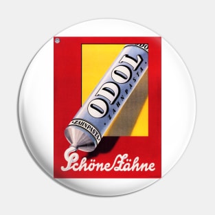 ODOL ZAHNPASTA Beautiful Teeth Retro Deutsch Toothpaste Advertisement Pin