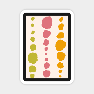 Modern abstract organic polka dots in watermelon pink, zesty lime and juicy orange Magnet