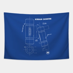 Scream Canister Blue print Tapestry