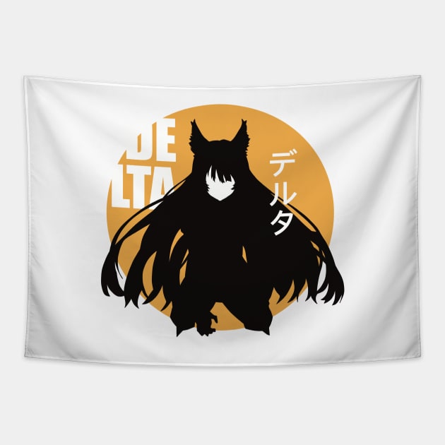 The Eminence in Shadow Delta in Clean Minimalist Anime Characters Design with Japanese Name Tapestry by Animangapoi