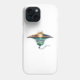 Manta Ray Sunset Beach Phone Case