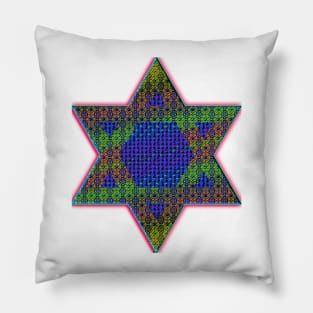 Star of David Psychedelic Pillow