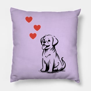 To puppy with love - minimalist dog art Pillow