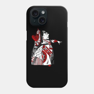 The Queen Of Hearts - Red Phone Case