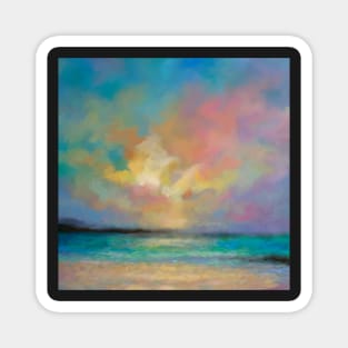 Summer beach dreams sunset Magnet