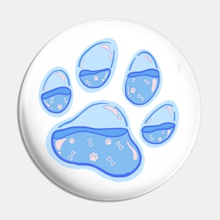 Paw Print - Jelly Blue Pin