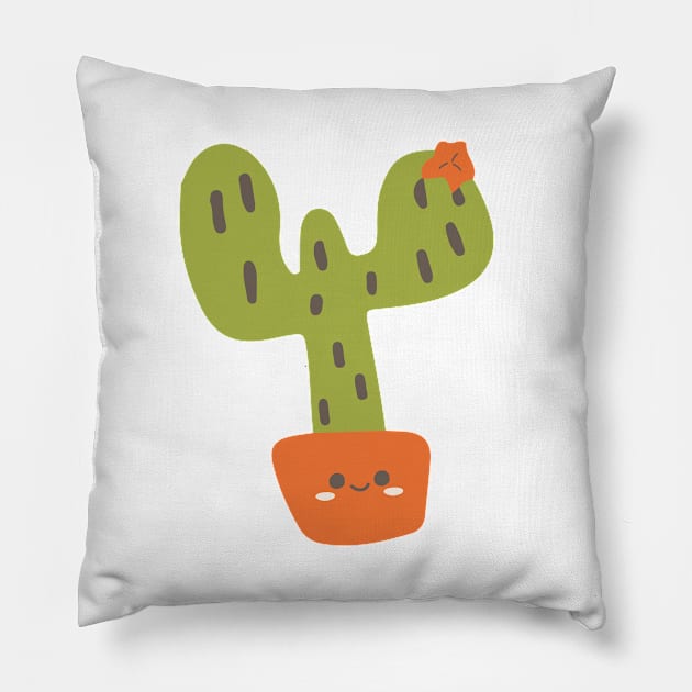 cute Cactus Pillow by Kutaitum