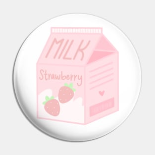 Kawaii Strawberry Milk Carton Pin