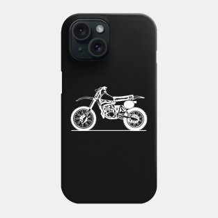 CR250R Elsinore Motorcycle White Sketch Art Phone Case