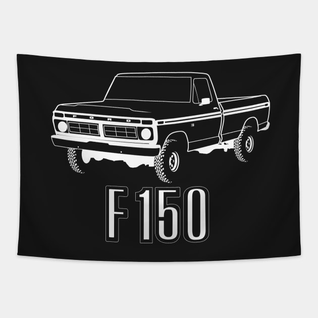 1976 F150 White Print Tapestry by The OBS Apparel