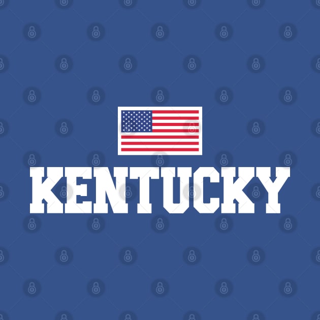 Kentucky & USA American Flag by Etopix