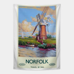 Vintage LNER Norfolk Poster Tapestry