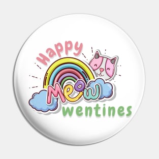 Happy Meowentines Day Pin