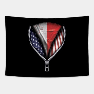 Maltese Flag  Malta Flag American Flag Zip Down - Gift for Maltese From Malta Tapestry