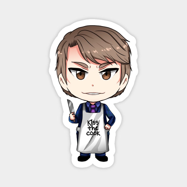 Kiss the cook Magnet by Yunuyei's Store