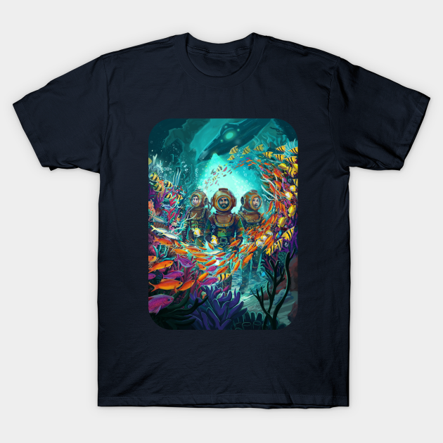 20 000 Leagues Under The Sea - Fantasy Illustration - T-Shirt