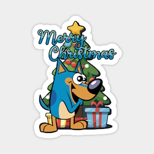 Bluey Merry Christmas Magnet