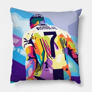 Cristiano Ronaldo Celebration Wpap Pop Art Pillow