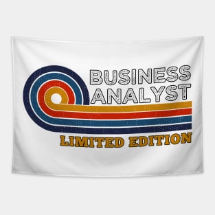 Funny Retro Vintage Sunset Business Analyst Design  Gift Ideas Humor Tapestry