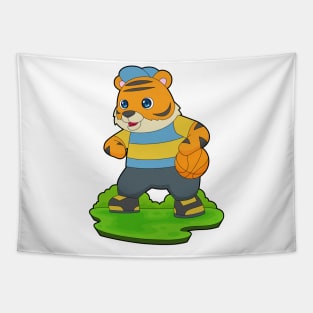 Tiger Basketball player Basketball Tapestry
