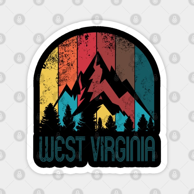 Retro West Virginia Design for Men Women and Kids Magnet by HopeandHobby