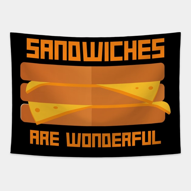 Sandwich Is Wonderful Tapestry by Abeer Ahmad