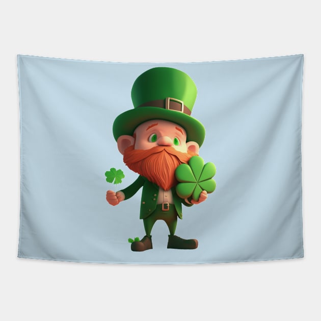 St.Patrick day leprechaun t-shirt Tapestry by presstex.ua@gmail.com