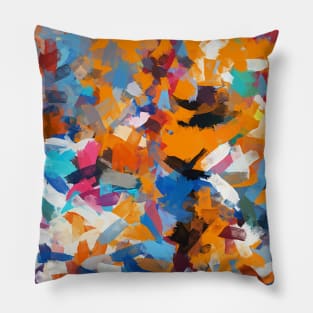 Urban Street Expression Abstract Painting Pillow