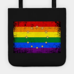 European Union LGBTQ Pride Grunge Flag Tote