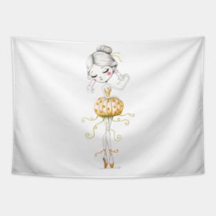 Pumpkin ballerina Tapestry