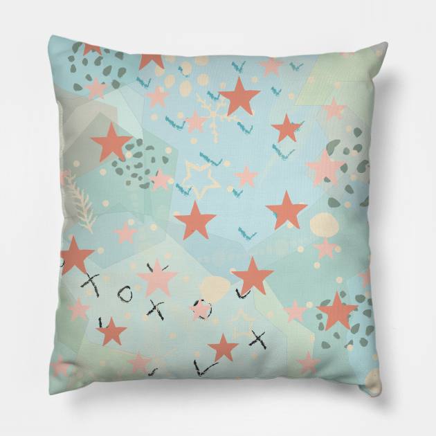 Star Pattern Pillow by Kristina Stellar Scandinavian Land