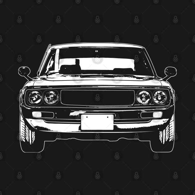 White 1975 Skyline Kenmeri Sketch Art by DemangDesign