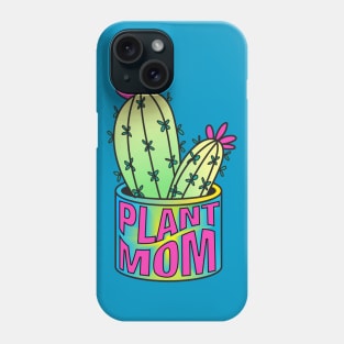 Plant mom neon cactus Phone Case