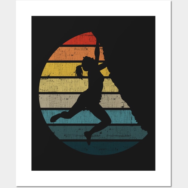 Free Climbing Silhouette On A Distressed Retro Sunset design - Rock  Climbing - Posters and Art Prints