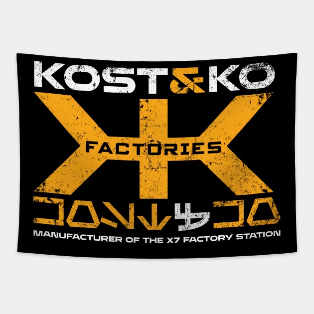 Kost & Ko Factories Tapestry by MindsparkCreative