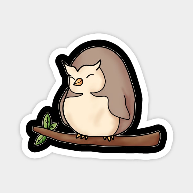 Funny Owl Magnet by Imutobi