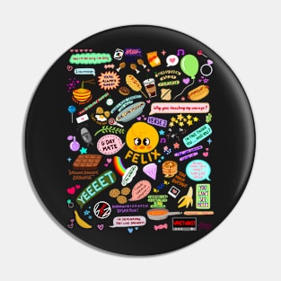 Felix doodle Pin