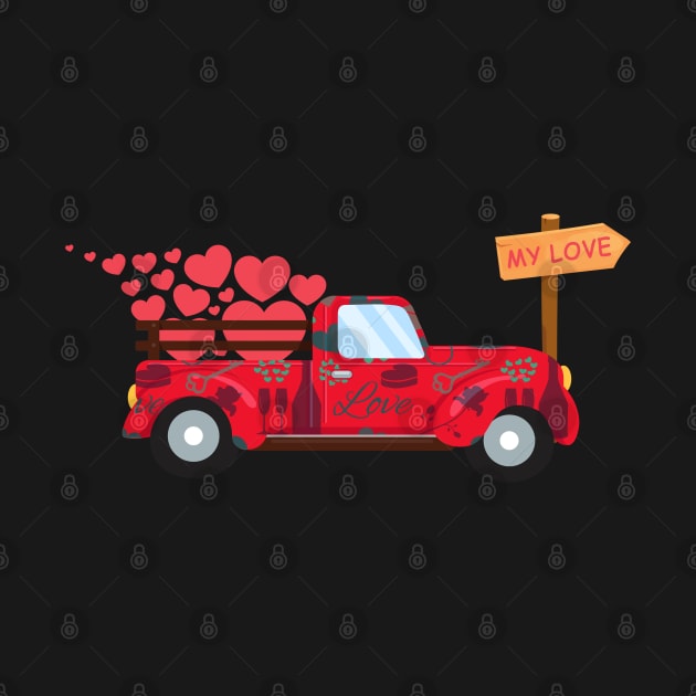 Cute car valentines day by CHANJI@95