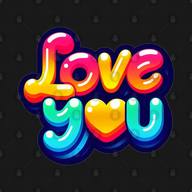 love you (colourful bubble) by Dannysdesigns80 