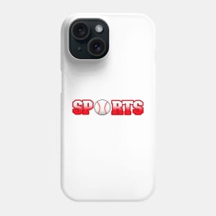 BASEBALL Style Sports Text Red Phone Case